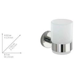 WENKO Porte Brosse à Dent Mural, Gobelet Salle De Bain Mural, Uno Bosio Shine, Verre - Fixation En Acier Inox, 7x9,5x10,5 Cm, Brillant - Brillant 8 WENKO Porte Brosse à Dent Mural, Gobelet Salle De Bain Mural, Uno Bosio Shine, Verre - Fixation En Acier Inox, 7x9,5x10,5 Cm, Brillant - Brillant -WENKO Soldes 6579173 3