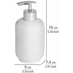 WENKO Distributeur De Savon Liquide, Goa Neo, Capacité 300ml, Polyrésine, Ø 7,5x16 Cm, Blanc - Blanc 9 WENKO Distributeur De Savon Liquide, Goa Neo, Capacité 300ml, Polyrésine, Ø 7,5x16 Cm, Blanc - Blanc -WENKO Soldes 6579196 3