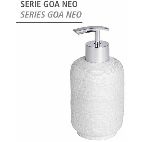 WENKO Distributeur De Savon Liquide, Goa Neo, Capacité 300ml, Polyrésine, Ø 7,5x16 Cm, Blanc - Blanc 6 WENKO Distributeur De Savon Liquide, Goa Neo, Capacité 300ml, Polyrésine, Ø 7,5x16 Cm, Blanc - Blanc – Image 4
