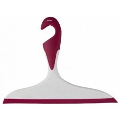 WENKO Raclette De Douche, Raclette Salle De Bain, Avec Crochet De Suspension, Loano, Plastique, L23x17 Cm, Rose - Rose