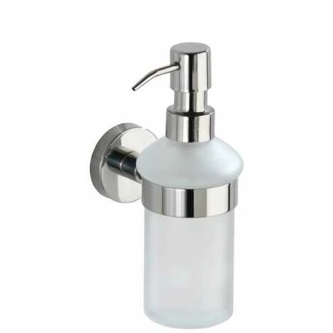 WENKO Distributeur De Savon Liquide Mural Bosio Shine, Verre Et Fixation En Acier Inox, Capacité 200 Ml, 7x18x11 Cm, Brillant - Brillant 3 WENKO Distributeur De Savon Liquide Mural Bosio Shine, Verre Et Fixation En Acier Inox, Capacité 200 Ml, 7x18x11 Cm, Brillant - Brillant