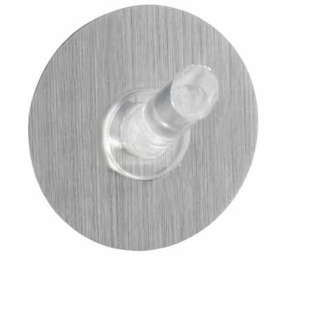 WENKO Static-Loc® Crochet Adhésif Mural ø5 Cm, Argent - Argent 3 WENKO Static-Loc® Crochet Adhésif Mural ø5 Cm, Argent - Argent