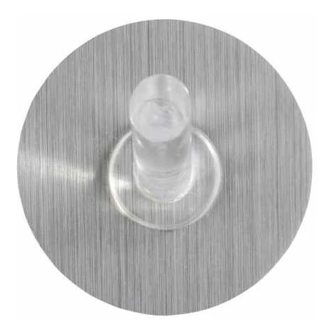 WENKO Static-Loc® Crochet Adhésif Mural ø5 Cm, Argent - Argent 4 WENKO Static-Loc® Crochet Adhésif Mural ø5 Cm, Argent - Argent – Image 2