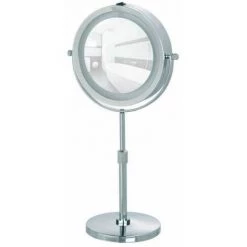 WENKO Miroir Grossissant X5 Lumi, Miroir Maquillage LED, Hauteur Réglable Sur Pied, Ø 13 Cm, Acier, 21x38-49x13,5 Cm, Chromé - Chromé 9 WENKO Miroir Grossissant X5 Lumi, Miroir Maquillage LED, Hauteur Réglable Sur Pied, Ø 13 Cm, Acier, 21x38-49x13,5 Cm, Chromé - Chromé -WENKO Soldes 6579238 4