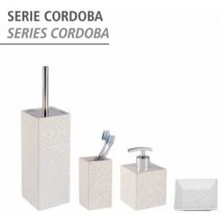 WENKO Gobelet Salle De Bain, Porte Brosse à Dent Cordoba, Céramique à Relief, 6,5x12x6,5 Cm, Blanc - Blanc 11 WENKO Gobelet Salle De Bain, Porte Brosse à Dent Cordoba, Céramique à Relief, 6,5x12x6,5 Cm, Blanc - Blanc -WENKO Soldes 6579256 5