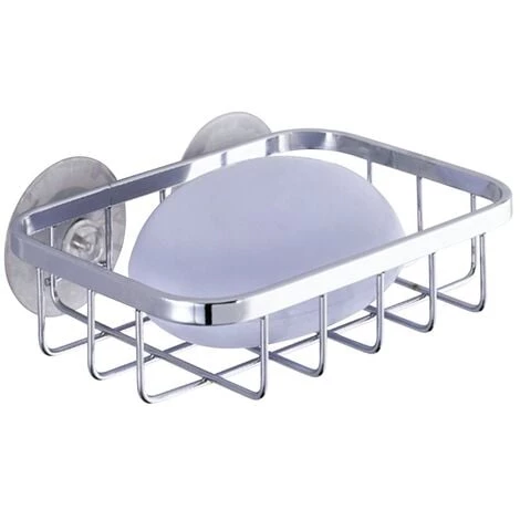 WENKO Porte Savon Mural, Porte Savon Ventouse, Ragusa, Fixation Sans Perçage, Acier Inox, 13x3,5x10,5 Cm, Brillant - Brillant 3 WENKO Porte Savon Mural, Porte Savon Ventouse, Ragusa, Fixation Sans Perçage, Acier Inox, 13x3,5x10,5 Cm, Brillant - Brillant