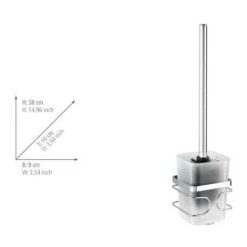 WENKO Distributeur De Savon Liquide Mural, Capacité 355 Ml, Acier Inox, 9,5x17,5x8,7 Cm, Blanc - Brillant - Brillant -WENKO Soldes 6579287 3