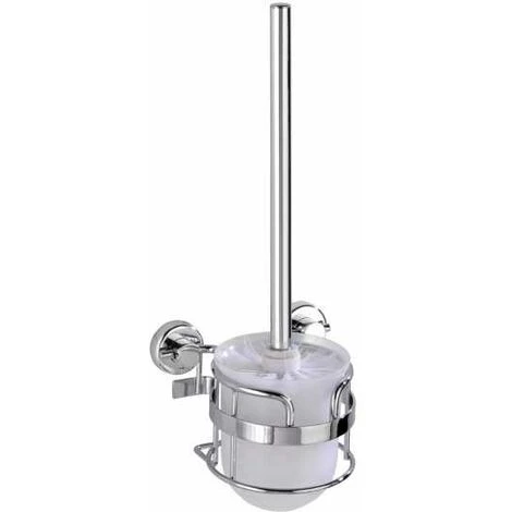 WENKO Porte Brosse WC Mural, Power-Loc® Fixation Sans Perçage, Sion, Plastique - Acier, 14,5x38x13 Cm, Brillant - Chromé 3 WENKO Porte Brosse WC Mural, Power-Loc® Fixation Sans Perçage, Sion, Plastique - Acier, 14,5x38x13 Cm, Brillant - Chromé