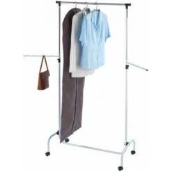WENKO Penderie Vêtements Avec Portant Vêtement Rotatif, Trio, 4 Roulettes, H118-165 Cm 11 WENKO Penderie Vêtements Avec Portant Vêtement Rotatif, Trio, 4 Roulettes, H118-165 Cm -WENKO Soldes 6579299 5
