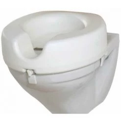 WENKO Rehausseur WC Adulte, Rehausseur WC 12 Cm, Secura, Capacité De Charge 150kg, Plastique, 41.5x17x44 Cm, Blanc - Blanc