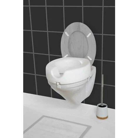 WENKO Rehausseur WC Adulte, Rehausseur WC 12 Cm, Secura, Capacité De Charge 150kg, Plastique, 41.5x17x44 Cm, Blanc - Blanc 6 WENKO Rehausseur WC Adulte, Rehausseur WC 12 Cm, Secura, Capacité De Charge 150kg, Plastique, 41.5x17x44 Cm, Blanc - Blanc – Image 4
