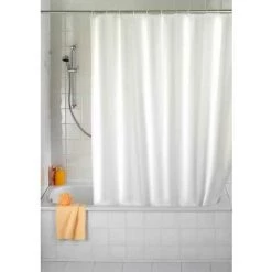 WENKO Rideau De Douche Blanc Uni, Rideau De Douche 180x200 Cm, Lavable En Machine Et Waterproof, 12 Anneaux Rideau De Douche En Plastique Blanc Inclus, 100% Polyester, 180x200 Cm, Blanc - Blanc 6 WENKO Rideau De Douche Blanc Uni, Rideau De Douche 180x200 Cm, Lavable En Machine Et Waterproof, 12 Anneaux Rideau De Douche En Plastique Blanc Inclus, 100% Polyester, 180x200 Cm, Blanc - Blanc -WENKO Soldes 6579320 2