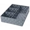 WENKO Organiseur Salle De Bain, Boite De Rangement Adria, Avec 4 Compartiments, Polypropylène, 32x10x32 Cm, Gris 1 WENKO Organiseur Salle De Bain, Boite De Rangement Adria, Avec 4 Compartiments, Polypropylène, 32x10x32 Cm, Gris -WENKO Soldes 6579342 1
