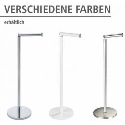 WENKO Support Papier Toilette 2en1, Porte Papier Toilette Et Dérouleur Papier Toilette, Acier, 21x55x17 Cm, Blanc 10 WENKO Support Papier Toilette 2en1, Porte Papier Toilette Et Dérouleur Papier Toilette, Acier, 21x55x17 Cm, Blanc -WENKO Soldes 6579345 4