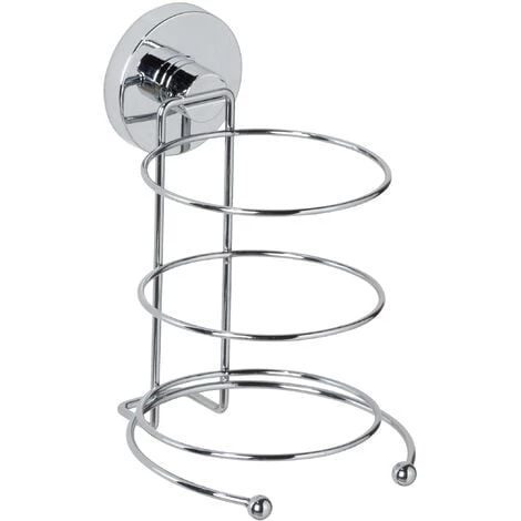WENKO Porte Sèche Cheveux Mural Milazzo, Support Sèche Cheveux Mural Sans Perçage Vacuum-Loc®, Repositionnable Sans Laisser De Trace, Acier, 11,5x17,5x14,5 Cm, Brillant - Chromé 3 WENKO Porte Sèche Cheveux Mural Milazzo, Support Sèche Cheveux Mural Sans Perçage Vacuum-Loc®, Repositionnable Sans Laisser De Trace, Acier, 11,5x17,5x14,5 Cm, Brillant - Chromé