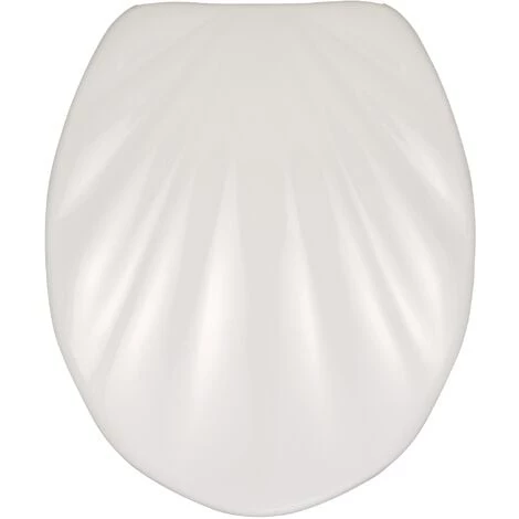 WENKO Abattant WC Avec Frein De Chute Premium Coquillage Blanc, Abattant WC Clipsable Avec Fixation En Acier Inox, Fix-Clip, Duroplast, 38 X 46 Cm, Blanc - Blanc 3 WENKO Abattant WC Avec Frein De Chute Premium Coquillage Blanc, Abattant WC Clipsable Avec Fixation En Acier Inox, Fix-Clip, Duroplast, 38 X 46 Cm, Blanc - Blanc