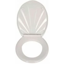 WENKO Abattant WC Avec Frein De Chute Premium Coquillage Blanc, Abattant WC Clipsable Avec Fixation En Acier Inox, Fix-Clip, Duroplast, 38 X 46 Cm, Blanc - Blanc 10 WENKO Abattant WC Avec Frein De Chute Premium Coquillage Blanc, Abattant WC Clipsable Avec Fixation En Acier Inox, Fix-Clip, Duroplast, 38 X 46 Cm, Blanc - Blanc -WENKO Soldes 6579357 4