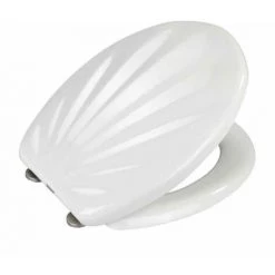 WENKO Abattant WC Avec Frein De Chute Premium Coquillage Blanc, Abattant WC Clipsable Avec Fixation En Acier Inox, Fix-Clip, Duroplast, 38 X 46 Cm, Blanc - Blanc 11 WENKO Abattant WC Avec Frein De Chute Premium Coquillage Blanc, Abattant WC Clipsable Avec Fixation En Acier Inox, Fix-Clip, Duroplast, 38 X 46 Cm, Blanc - Blanc -WENKO Soldes 6579357 5