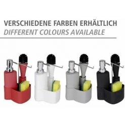 WENKO Organiseur Pour évier, Distributeur Liquide Vaisselle, Porte éponge, Goupillon, Empire, Céramique - Plastique, 11x19x12,5 Cm, Blanc - Blanc 10 WENKO Organiseur Pour évier, Distributeur Liquide Vaisselle, Porte éponge, Goupillon, Empire, Céramique - Plastique, 11x19x12,5 Cm, Blanc - Blanc -WENKO Soldes 6579374 4