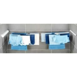 WENKO Séchoir Mural Intérieur Et Extérieur, Etendoir à Linge Extensible Jusqu'à 4.2m, Plastique, 7x7x47,5 Cm, Blanc - Blanc 10 WENKO Séchoir Mural Intérieur Et Extérieur, Etendoir à Linge Extensible Jusqu'à 4.2m, Plastique, 7x7x47,5 Cm, Blanc - Blanc -WENKO Soldes 6579393 4