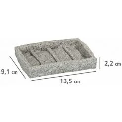 WENKO Porte Savon Granite, Polyrésine Effet Granit, 13,5x2,2x9,1 Cm, Gris - Gris 9 WENKO Porte Savon Granite, Polyrésine Effet Granit, 13,5x2,2x9,1 Cm, Gris - Gris -WENKO Soldes 6579396 3