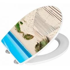 WENKO Abattant WC Original Dune, Abattant WC Avec Frein De Chute, Fixation Inox Clipsable, Duroplast Acrylique, 39x45 Cm, Multicolore - Blanc 9 WENKO Abattant WC Original Dune, Abattant WC Avec Frein De Chute, Fixation Inox Clipsable, Duroplast Acrylique, 39x45 Cm, Multicolore - Blanc -WENKO Soldes 6579421 3