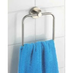 WENKO Porte Serviette Salle De Bain Mural, Anneau Porte Serviettes Bosio, Acier Inox, 16x18x5 Cm, Mat - Mat 6 WENKO Porte Serviette Salle De Bain Mural, Anneau Porte Serviettes Bosio, Acier Inox, 16x18x5 Cm, Mat - Mat -WENKO Soldes 6579440 2