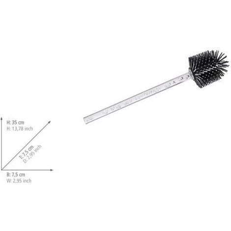 WENKO Brosse WC Silicone De Rechange, Brosse WC Noire Avec Manche Transparent Bubble, Ø 7,5x35 Cm, Noir - Transparent - Transparent 4 WENKO Brosse WC Silicone De Rechange, Brosse WC Noire Avec Manche Transparent Bubble, Ø 7,5x35 Cm, Noir - Transparent - Transparent – Image 2