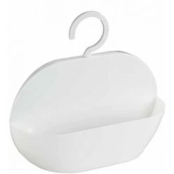 WENKO Serviteur De Douche à Suspendre Candy, Panier De Douche à Suspendre, Plastique, 26x23x9 Cm, Blanc - Blanc
