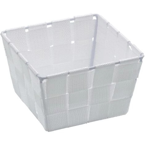 WENKO Petit Panier Salle De Bain Adria Mini, rangement Salle De Bain, Polypropylène, 14x9x14 Cm, Blanc - Blanc 3 WENKO Petit Panier Salle De Bain Adria Mini, rangement Salle De Bain, Polypropylène, 14x9x14 Cm, Blanc - Blanc