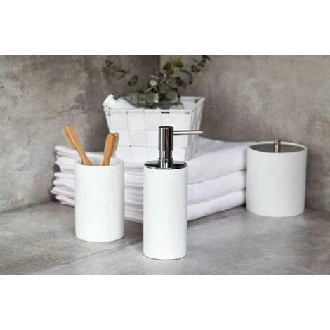 WENKO Petit Panier Salle De Bain Adria Mini, rangement Salle De Bain, Polypropylène, 14x9x14 Cm, Blanc - Blanc 5 WENKO Petit Panier Salle De Bain Adria Mini, rangement Salle De Bain, Polypropylène, 14x9x14 Cm, Blanc - Blanc – Image 3