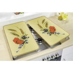 WENKO Protection Plaque De Cuisson, Couvre Plaque De Cuisson En Verre "Bleuets", Lot De 2, Verre Trempé, 30x52 Cm, Multicolore 7 WENKO Protection Plaque De Cuisson, Couvre Plaque De Cuisson En Verre "Bleuets", Lot De 2, Verre Trempé, 30x52 Cm, Multicolore -WENKO Soldes 6579453 2