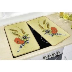 WENKO Protection Plaque De Cuisson, Couvre Plaque De Cuisson En Verre "Bleuets", Lot De 2, Verre Trempé, 30x52 Cm, Multicolore 8 WENKO Protection Plaque De Cuisson, Couvre Plaque De Cuisson En Verre "Bleuets", Lot De 2, Verre Trempé, 30x52 Cm, Multicolore -WENKO Soldes 6579453 3