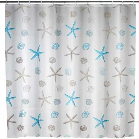 WENKO Rideau De Douche Original Bella Mare, Rideau De Douche 180x200 Cm, Waterproof, 12 Anneaux Rideau De Douche En Plastique Blanc Inclus, PEVA Matériau Recyclé Et Recyclable, 180x200 Cm, Multicolore - Multicolore 3 WENKO Rideau De Douche Original Bella Mare, Rideau De Douche 180x200 Cm, Waterproof, 12 Anneaux Rideau De Douche En Plastique Blanc Inclus, PEVA Matériau Recyclé Et Recyclable, 180x200 Cm, Multicolore - Multicolore