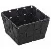 WENKO Petit Panier Salle De Bain Adria Mini, rangement Salle De Bain, Polypropylène, 14x9x14 Cm, Noir - Noir -WENKO Soldes 6579466 1