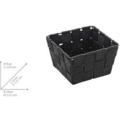 WENKO Petit Panier Salle De Bain Adria Mini, rangement Salle De Bain, Polypropylène, 14x9x14 Cm, Noir - Noir 6 WENKO Petit Panier Salle De Bain Adria Mini, rangement Salle De Bain, Polypropylène, 14x9x14 Cm, Noir - Noir -WENKO Soldes 6579466 2