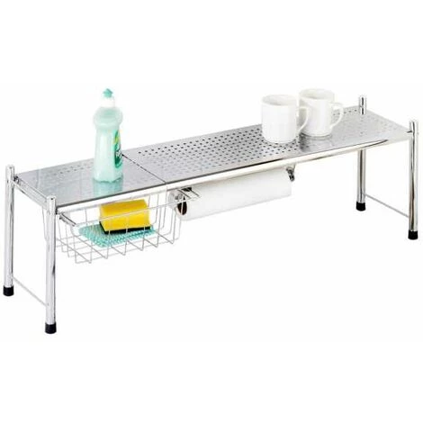 WENKO Organiseur évier, étagère Télescopique Pour évier Expando L69-116 Cm 3 WENKO Organiseur évier, étagère Télescopique Pour évier Expando L69-116 Cm