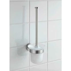 WENKO Porte Brosse WC Mural Bosio, Acier Inox - Verre, 10x35x14 Cm, Mat - Mat 8 WENKO Porte Brosse WC Mural Bosio, Acier Inox - Verre, 10x35x14 Cm, Mat - Mat -WENKO Soldes 6579494 2