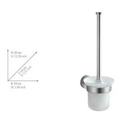 WENKO Porte Brosse WC Mural Bosio, Acier Inox - Verre, 10x35x14 Cm, Mat - Mat 9 WENKO Porte Brosse WC Mural Bosio, Acier Inox - Verre, 10x35x14 Cm, Mat - Mat -WENKO Soldes 6579494 3