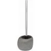 WENKO Brosse WC Pebble Stone, Brosse WC Noir, Manche Chromé, Polyrésine Effet Pierre, 12,3x36,5x10,7 Cm, Gris - Gris -WENKO Soldes 6579500 1