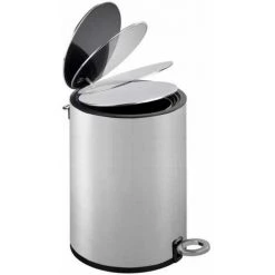WENKO Petite Poubelle Salle De Bain à Pédale 3L, Fermeture Avec Frein De Chute, Monza, Acier Inox, 18,5x25,5x24,5 Cm, Mat 8 WENKO Petite Poubelle Salle De Bain à Pédale 3L, Fermeture Avec Frein De Chute, Monza, Acier Inox, 18,5x25,5x24,5 Cm, Mat -WENKO Soldes 6579507 2
