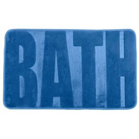 WENKO Tapis De Bain Mémoire De Forme, Bath Fjord Bleu, Tapis Salle De Bain Antidérapant, Polyester, 50x80 Cm, Bleu 3 WENKO Tapis De Bain Mémoire De Forme, Bath Fjord Bleu, Tapis Salle De Bain Antidérapant, Polyester, 50x80 Cm, Bleu