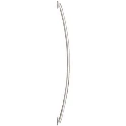 WENKO Barre De Douche Arrondie Extensible, Barre De Douche Télescopique, Longueur Adaptable, à Percer, Matériel De Fixation Inclus, Aluminium Inox, 110-200 Cm, ø2.5 Cm, Brillant