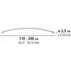 WENKO Barre De Douche Arrondie Extensible, Barre De Douche Télescopique, Longueur Adaptable, à Percer, Matériel De Fixation Inclus, Aluminium Inox, 110-200 Cm, ø2.5 Cm, Brillant 10 WENKO Barre De Douche Arrondie Extensible, Barre De Douche Télescopique, Longueur Adaptable, à Percer, Matériel De Fixation Inclus, Aluminium Inox, 110-200 Cm, ø2.5 Cm, Brillant -WENKO Soldes 6579539 4