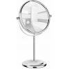 WENKO Miroir Grossissant X7, Miroir Grossissant Double Face Sur Pied, Ø 15 Cm, Acier, 20x31,5x12 Cm, Chromé - Brillant