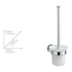WENKO Porte Brosse WC Mural Bosio Shine, Acier Inox - Verre, 10x35x14 Cm, Brillant - Brillant 9 WENKO Porte Brosse WC Mural Bosio Shine, Acier Inox - Verre, 10x35x14 Cm, Brillant - Brillant -WENKO Soldes 6579546 3