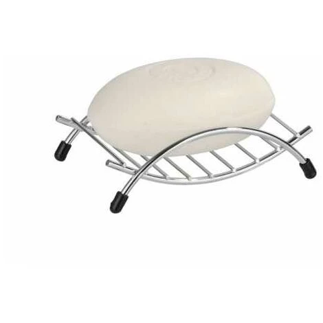 WENKO Porte Savon Palermo, Acier, 11x4x7,5 Cm, Brillant - Chromé 4 WENKO Porte Savon Palermo, Acier, 11x4x7,5 Cm, Brillant - Chromé – Image 2