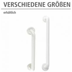WENKO Poignée De Sécurité Murale Secura 43 Cm, Barre D'appui Salle De Bain Et WC, Fixation Sans Perçage, Aluminium, 43x7x8 Cm, Blanc - Blanc -WENKO Soldes 6579583 4