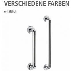 WENKO Poignée De Sécurité Murale Secura 43 Cm, Barre D'appui Salle De Bain Et WC, Fixation Sans Perçage, Aluminium, 43x7x8 Cm, Blanc - Blanc -WENKO Soldes 6579583 5