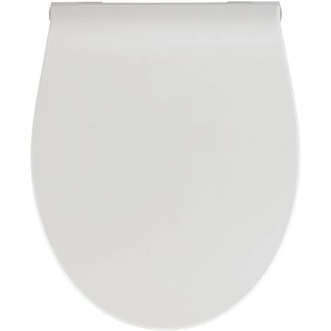 WENKO Abattant WC Avec Frein De Chute Premium LED, Lumière LED Avec Capteur Acoustique, Fixation Inox, Duroplast Antibactérien, 36.8x44 Cm, Blanc - Blanc 3 WENKO Abattant WC Avec Frein De Chute Premium LED, Lumière LED Avec Capteur Acoustique, Fixation Inox, Duroplast Antibactérien, 36.8x44 Cm, Blanc - Blanc